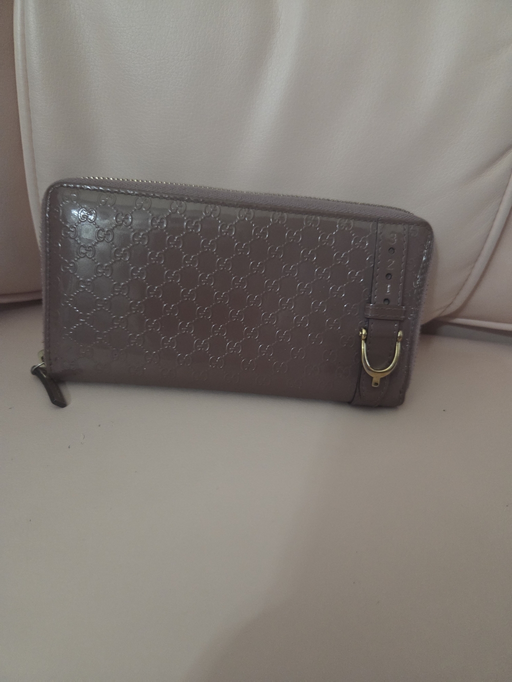 Gucci Monogram Zip Wallet in Purple